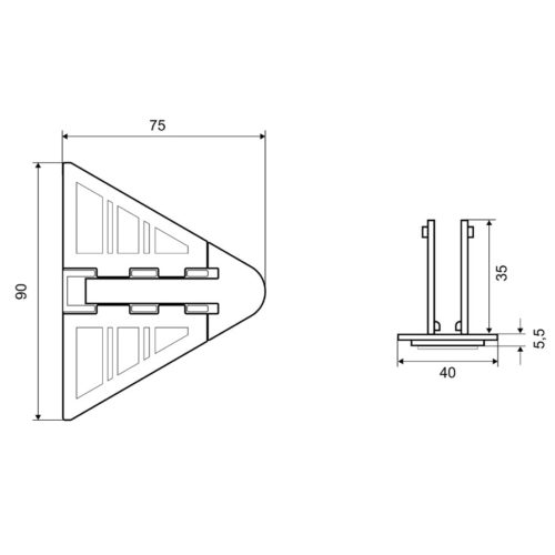 Блокиратор раздвижных окон и дверей PALLADIUM BS 46.50