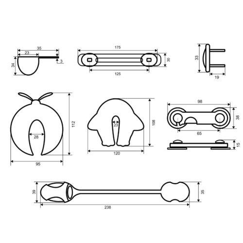 Набор детской безопасности (16 предметов) PALLADIUM BS 46.54