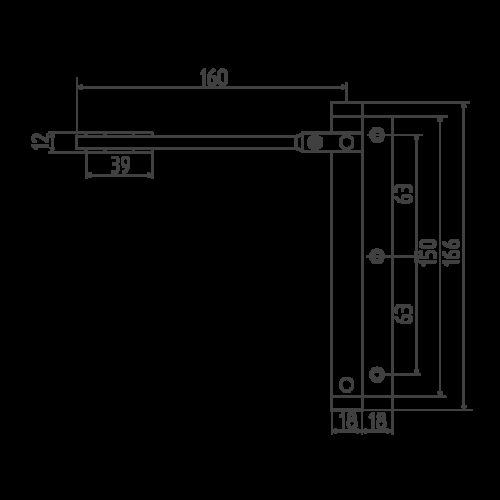 Н-М  Доводчик дверной пружинный 101 (до 20 кг) (серебро)