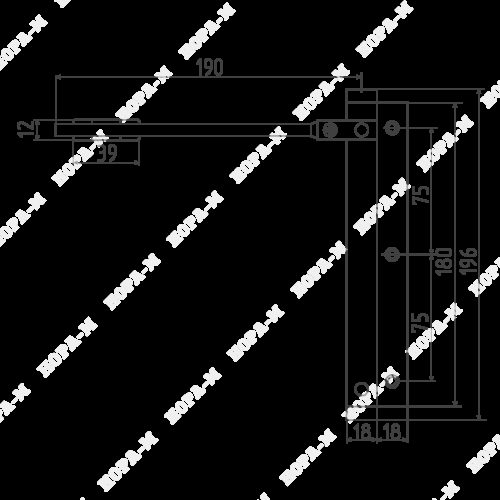 Н-М  Доводчик дверной пружинный 102 (до 30 кг) (серебро)