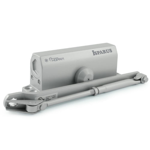 Н-М  Доводчик ISP 410 F (15-60 кг) - серый - морозостойкий - с фиксацией