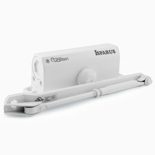 Н-М  Доводчик ISP 430 F (50-110 кг) - белый - морозостойкий - с фиксацией