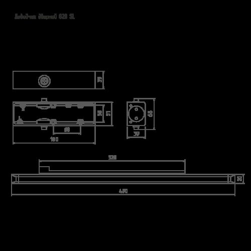 Н-М  Доводчик 820 Slider (25-70 кг) - серебро - морозостойкий