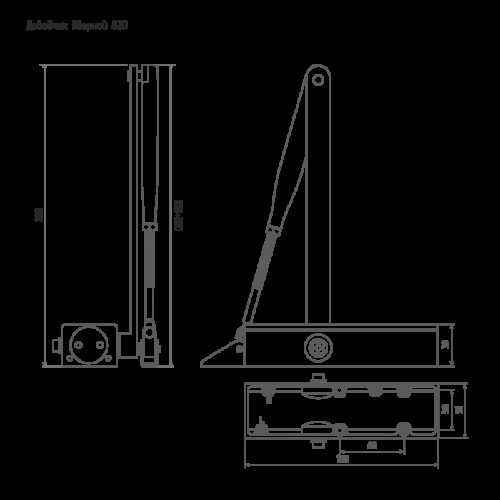 Н-М  Доводчик 820 (40-120 кг) - коричневый - морозостойкий