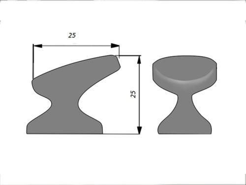 Ручка мебельная, кнопка 6045-03 (матовый хром) - 181437