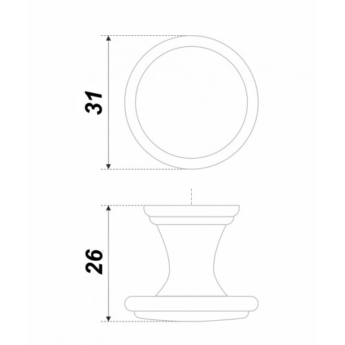 Ручка мебельная, кнопка RC002CP (хром) - 113817