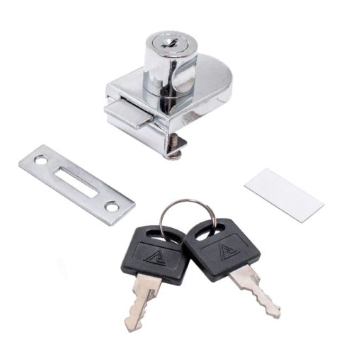 Замок мебельный 806 на одну стеклянную дверку (хром)