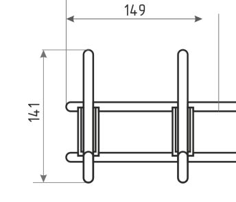 Вешалка 2-х рожковая пластмасса (белая) Вешалка 2-х рожковая пластмасса (белая)