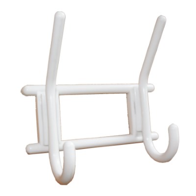 Вешалка 2-х рожковая пластмасса (белая) Вешалка 2-х рожковая пластмасса (белая)