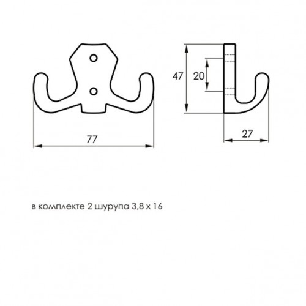 Крючок Малыш 827В (сатин) Крючок Малыш 827В (сатин)