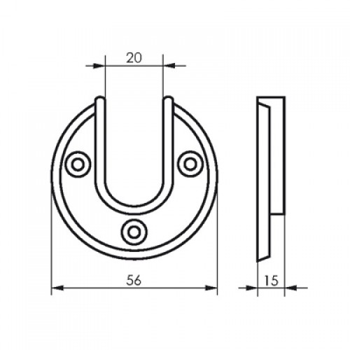 Штангодержатель пластик. для деревянной штанги (белый)