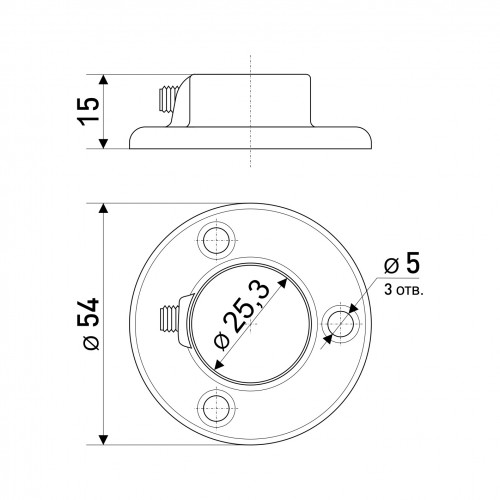 504 Штангодержатель d 25 мм металл 1,2мм