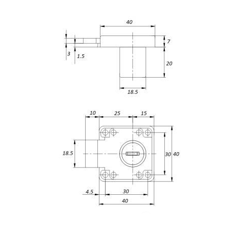 Замок мебельный 138 мк (хром) мастер система
