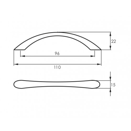 Ручка-скоба мебельная 204-96 (хром)