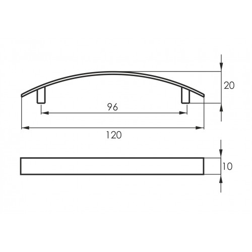 Ручка-скоба мебельная 345-96S (хром)