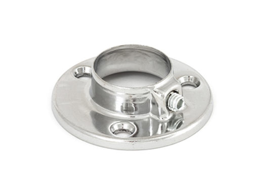 Муфта круглая с фиксатором для трубы 25 мм, L, стальная , штампованная, хром