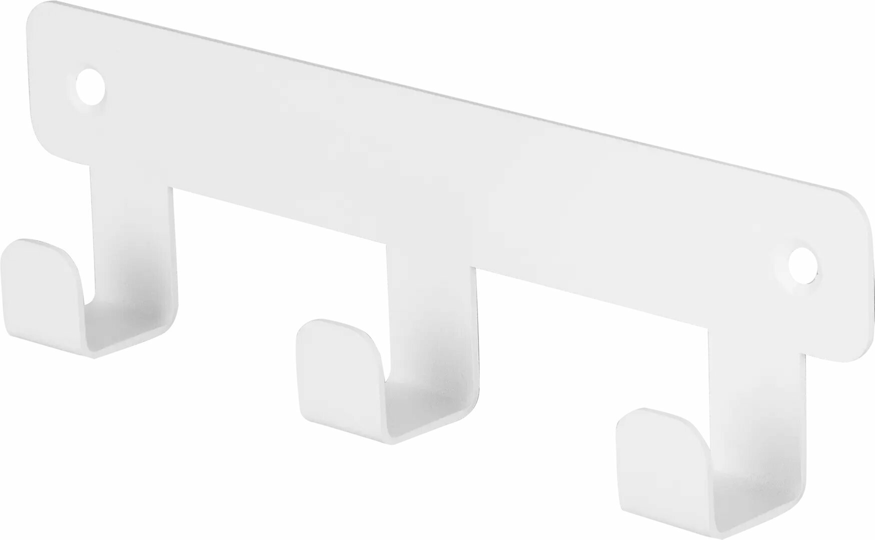 Планка с 3-я крючками (белый) Планка с 3-я крючками (белый)
