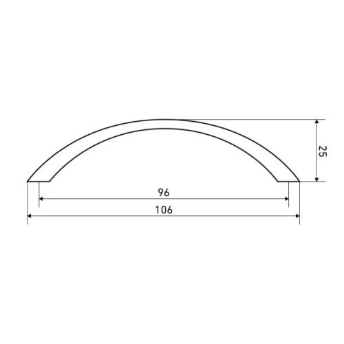 StahlBuro Ручка-скоба мебельная А204-96 SN (сатин) 2 штуки