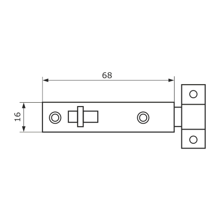 Шпингалет мебельный (хром)