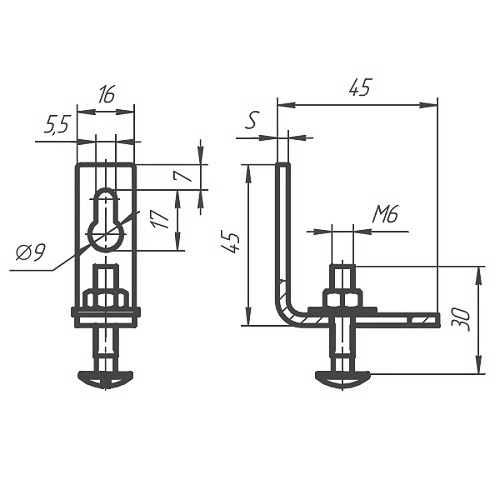 Подвеска мебельная 5.1-Ж (цинк)