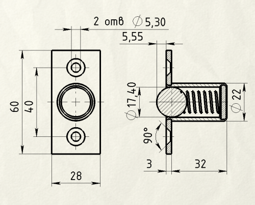 Фиксатор шариковый (хром)