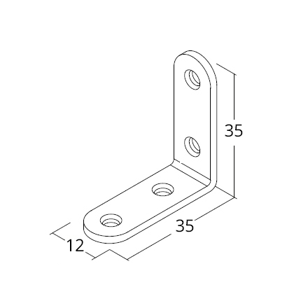 Уголок мебельный 35х35х12 (сталь)