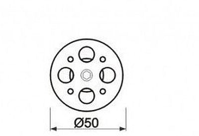 Опора №5 d=50 мм, h=50 мм (пластмасса)