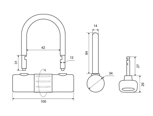 PALLADIUM Замок навесной 903 WP