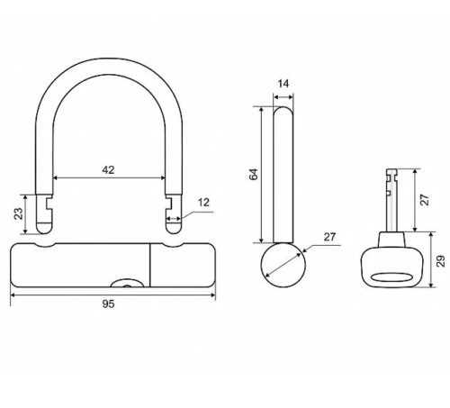 PALLADIUM Замок навесной 904 WP
