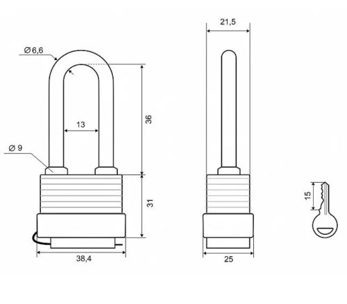 PALLADIUM Замок навесной 905 WP-30L