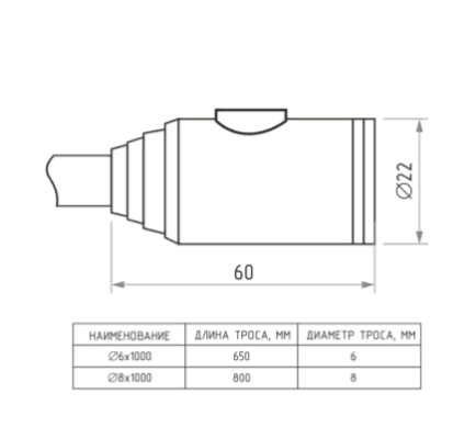 Авангард  Замок велосипедный ВС-Т10 (1000 мм) ТЕХНО ИНДИГО
