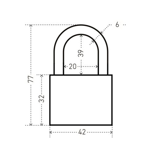 Аллюр  Замок навесной ВС1Ч-364ПД оранжевый (длинная дужка)