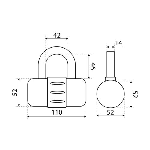 Булат  Замок навесной ВС 323 всепогодный