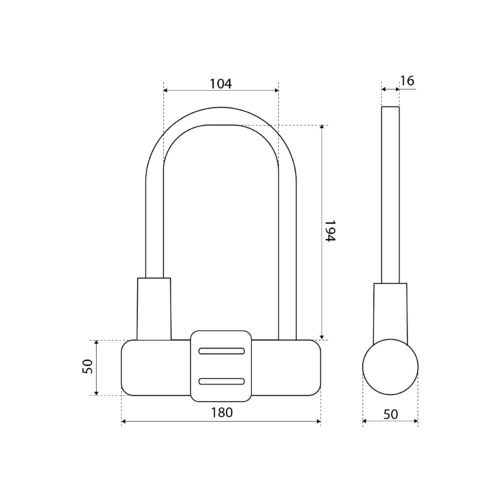 Булат  Замок навесной ВС 328-01 всепогодный с креплением