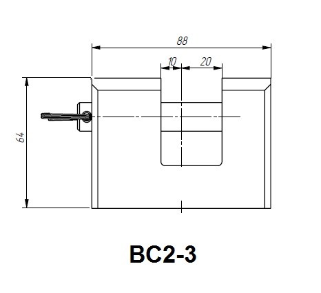 Замок навесной Абсолют ВС2-3А г.Димитровград