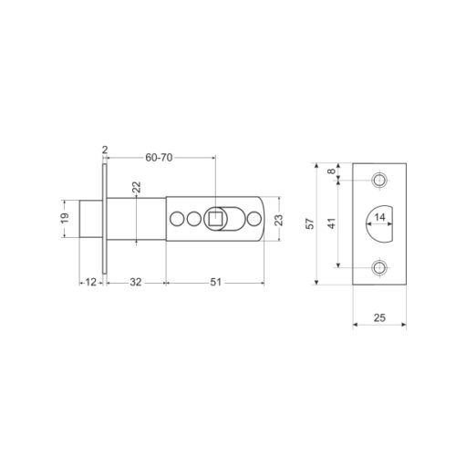 Аллюр  Защёлка корпус для 5560,5562,5564 BK,PS PB (золото)