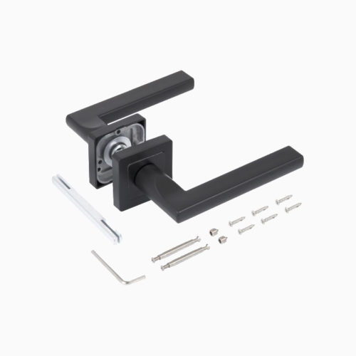 Стандарт  Комплект ручек Р71 BL (чёрный) квадрат 100 мм