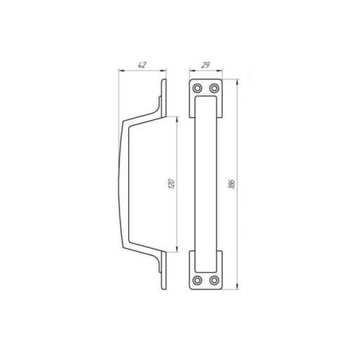 Стандарт  Ручка-скоба РС 100 BL (чёрная)