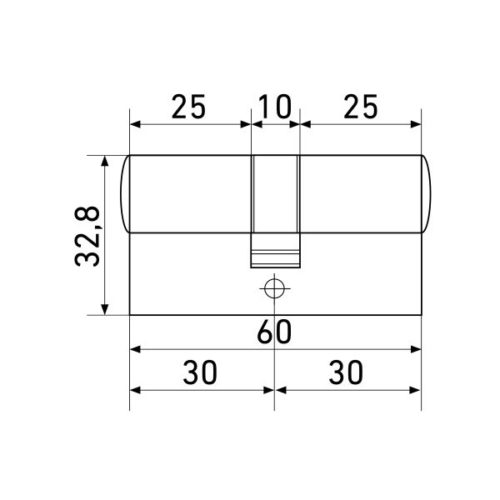 СтандартЦилиндровый механизм MAX 60 (30х30) SN 5 кл.перфо ключ/ключ
