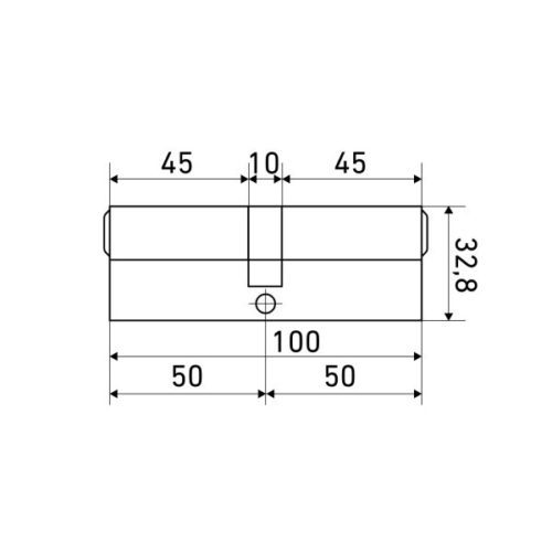 СтандартЦилиндровый механизм MAX 100 (50х50) SN 5 кл.перфо ключ/ключ