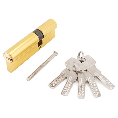 СтандартЦилиндровый механизм F-01 85 (30х10х45) GР 5 кл. (золото) перфо ключ/ключ