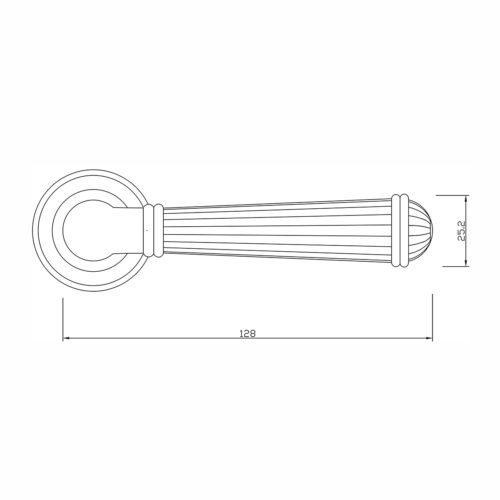 RENZ Ручка двернаяНовара , белый/латунь блестящая