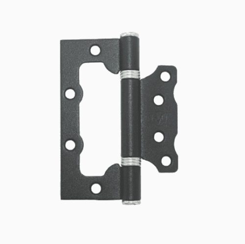 Петля без врезки ПНУ-100 чёрный (шайбы белый цинк)