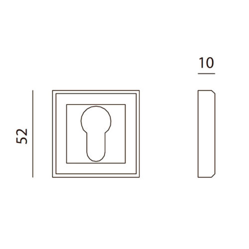 Ключевая накладка CLS SC (матовый хром)