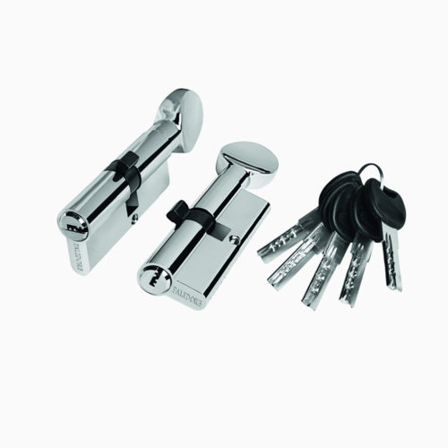 Цилиндр алюминиевый А70РС (ключ/завёртка, хром) TURDUS