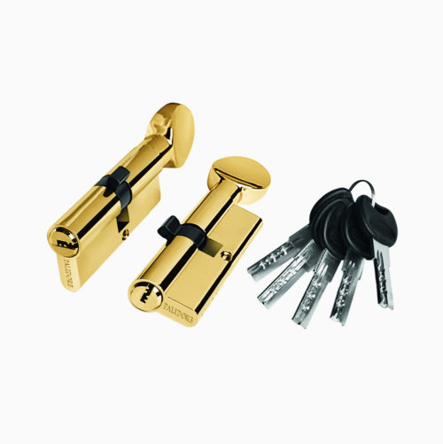 Цилиндр алюминиевый А70РВ (ключ/завёрка, золото) TURDUS