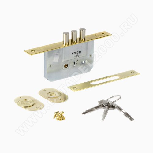 KaleЗамок врезной 189-3MF-BS45-BP-3KEY-(SP,Ros) (крест.ключ) STB 189F0000012