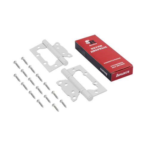 ISPARUS Петля без врезки 800-4FHP (белый) 100х74х2,5