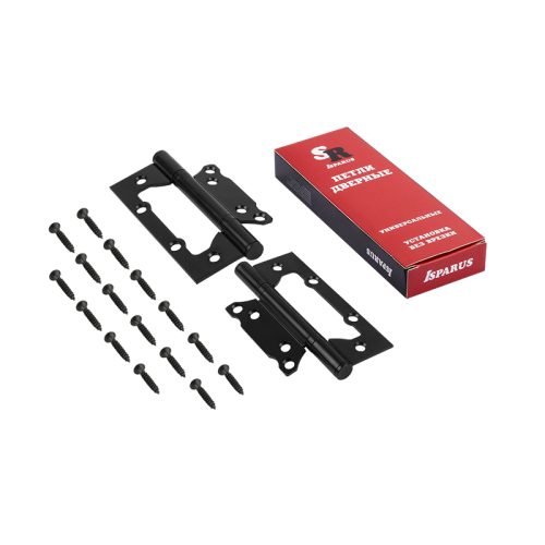 ISPARUS Петля без врезки 800-5FHP (чёрный) (125х74х2,6)