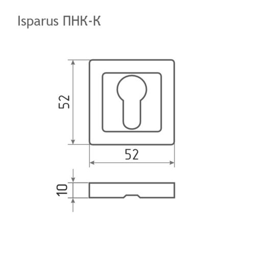 ISPARUS  Накладка под ключ ПНК-К (матовый никель)